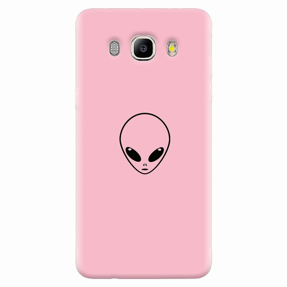 Husa silicon pentru Samsung Galaxy J7 2016, Pink Alien