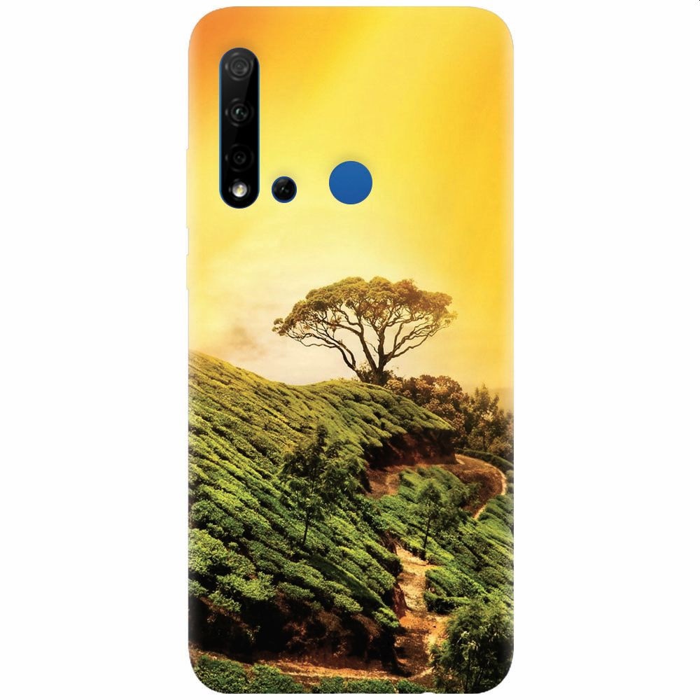 Husa silicon pentru Huawei P20 Lite (2019), Hill Top Tree Golden Light