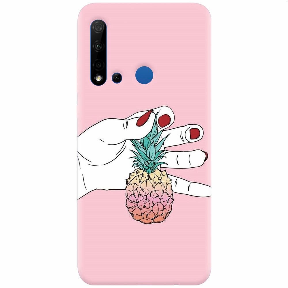 Husa silicon pentru Huawei P20 Lite (2019), Rainbow Pinepple