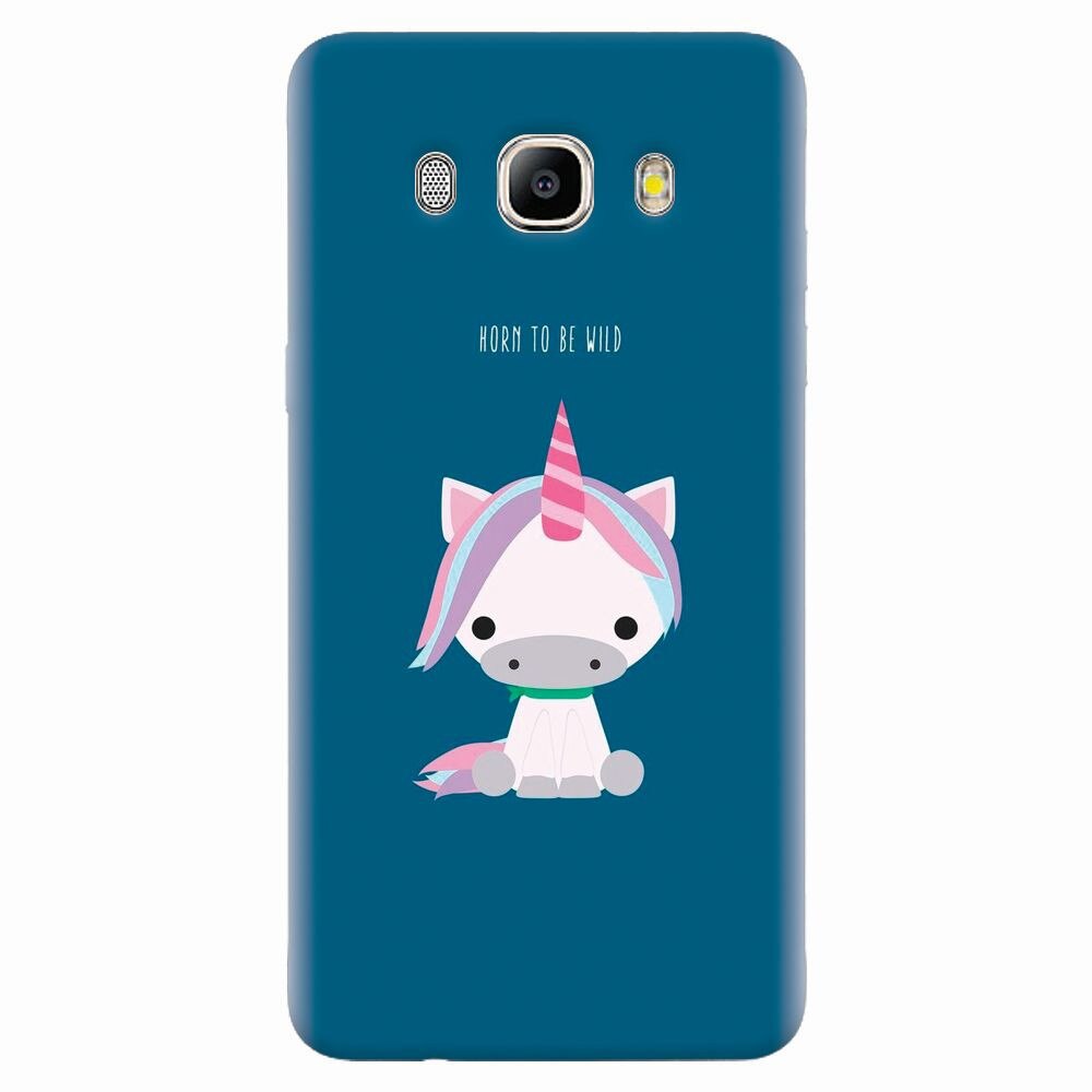 Husa silicon pentru Samsung Galaxy J7 2016, Horn To Be Wild Cute Unicorn