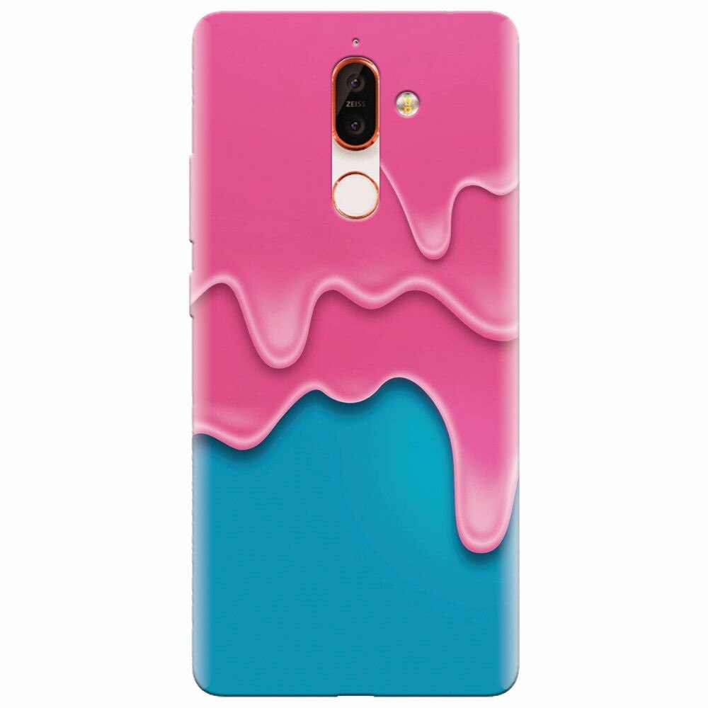 Husa silicon pentru Nokia 7 Plus, Pink Liquid Dripping