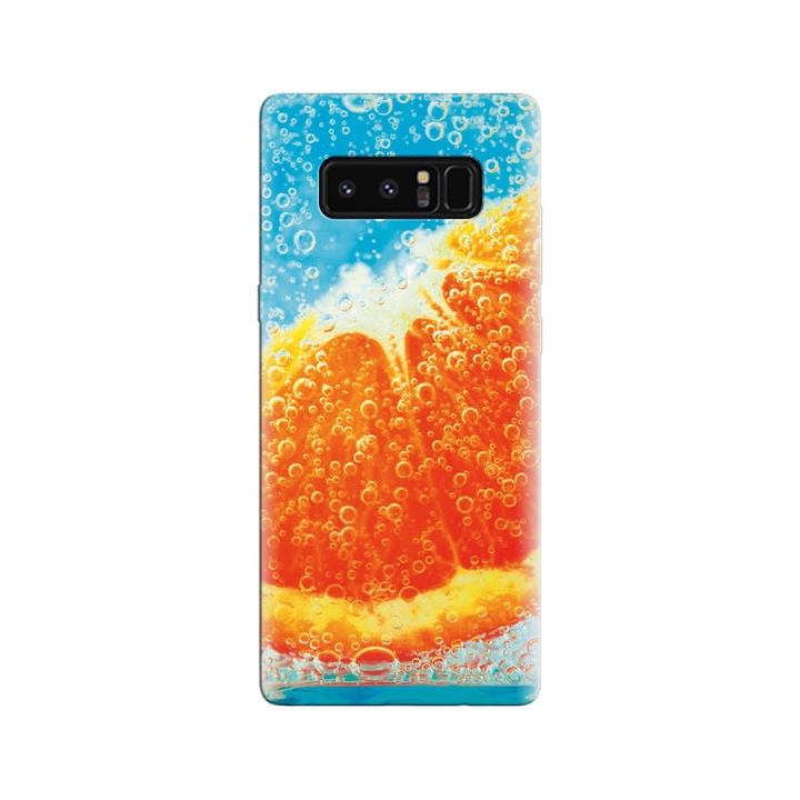 Силиконов калъф, съвместим с модел Samsung Galaxy Note 8 - Orange With Water