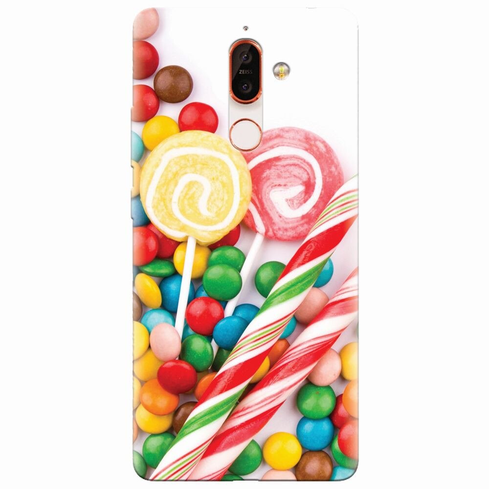 Husa silicon pentru Nokia 7 Plus, Sweet Colorful Candy