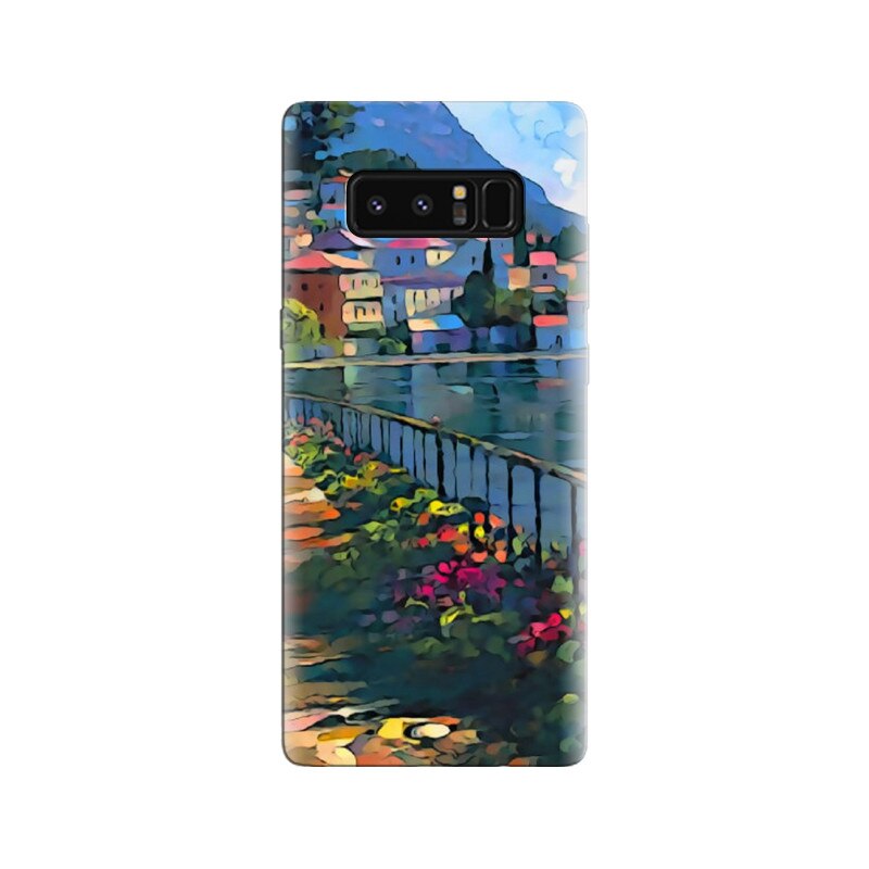 Husa Samsung Note 8 Summer City Italy Colorful Painting Aqua Bright