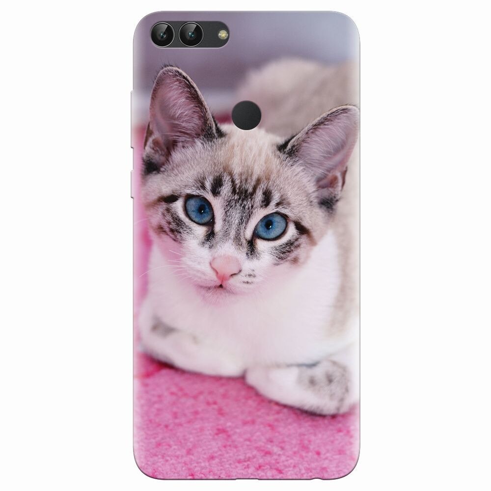 Husa silicon pentru Huawei P Smart, Siamese Kitty