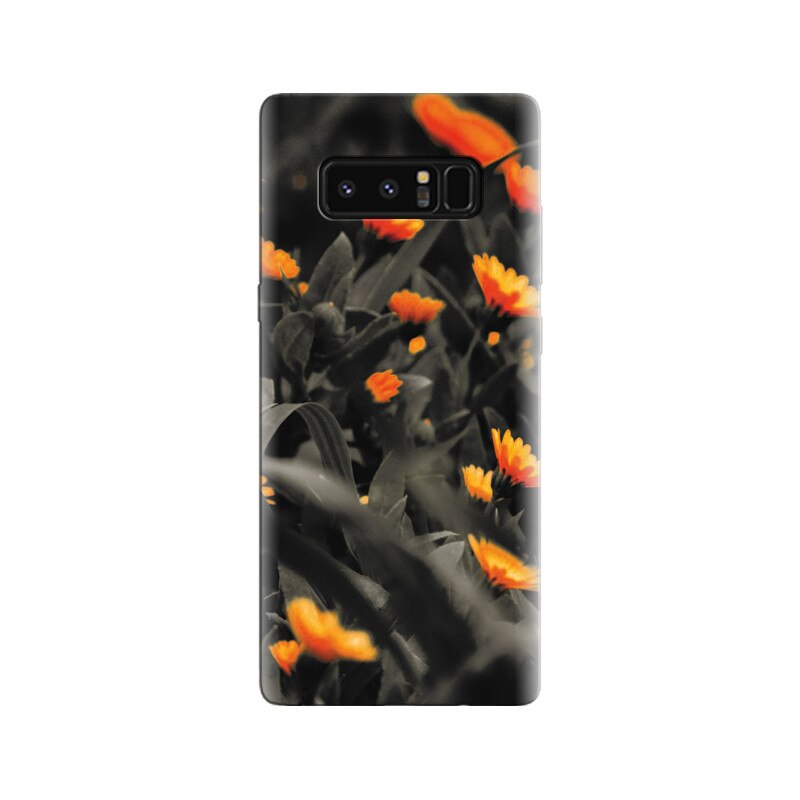 Husa Samsung Note 8 Orange Small Flower Black And White Images