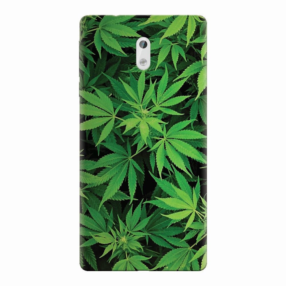 Husa silicon pentru Nokia 3, Green Leaf Pattern