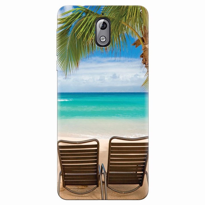 Силиконов кейс за Nokia 3.1, Плажни столове Palm Tree Seaside