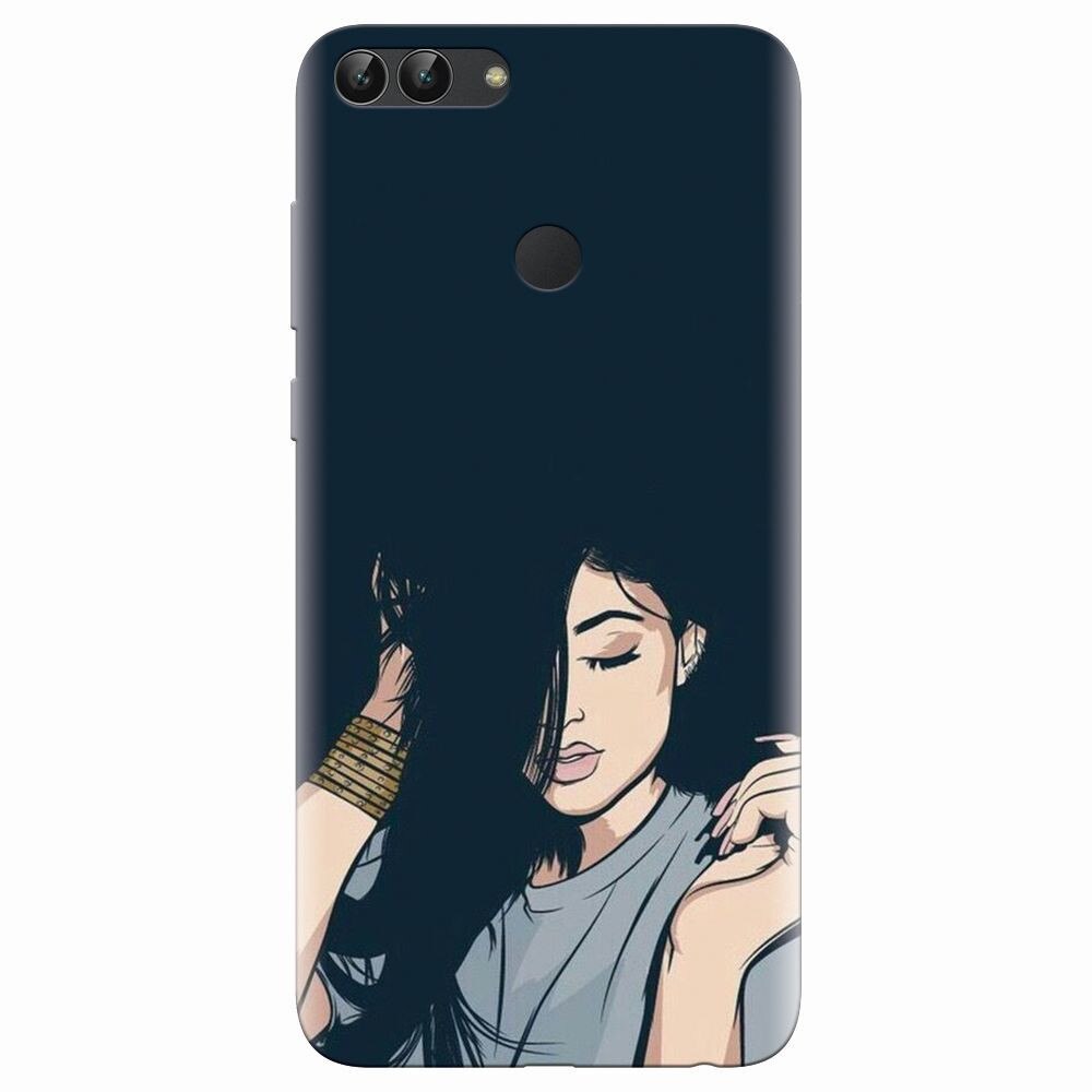 Husa silicon pentru Huawei P Smart, Simple Girl