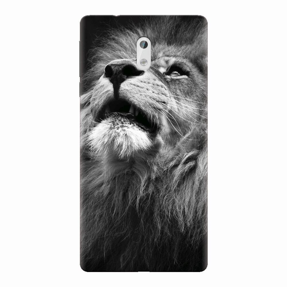 Husa silicon pentru Nokia 3, Majestic Lion Portrait