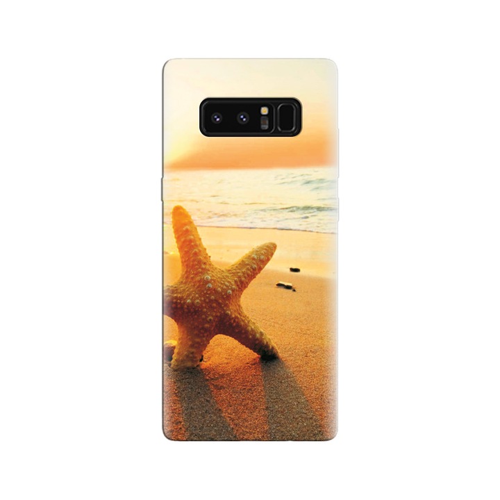 Силиконов калъф, съвместим с Samsung Galaxy Note 8 - модел Starfish Sunset Time Beach Hd Images