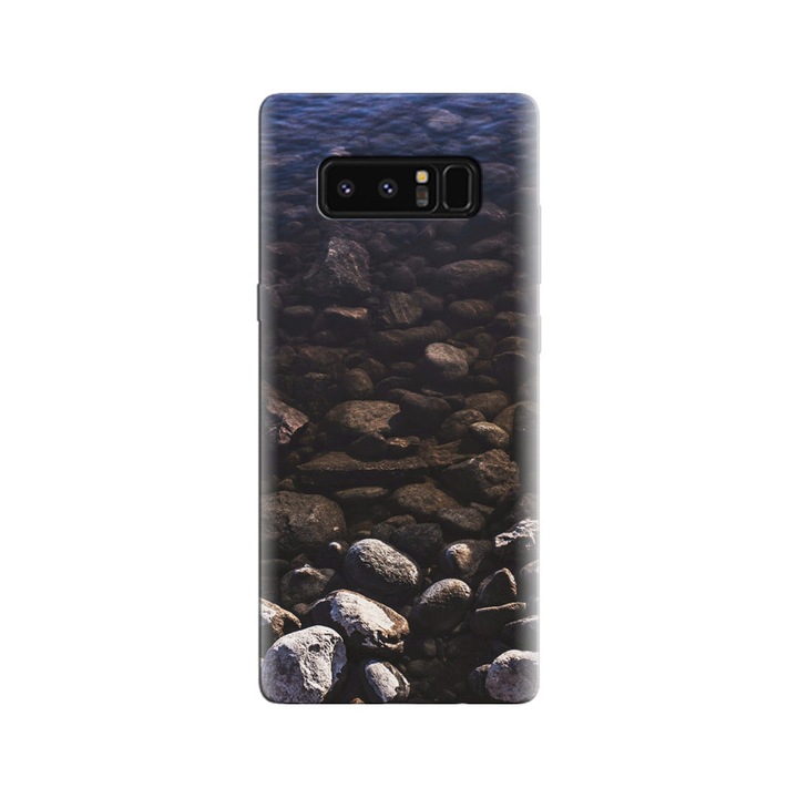 Силиконов кейс, съвместим с модел Samsung Galaxy Note 8 - Stone Lake Blue Clear Water