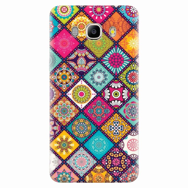Husa silicon pentru Samsung Galaxy J7 2016, Mandala Pattern
