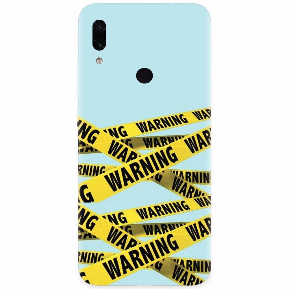 Husa silicon pentru Xiaomi Redmi Note 7, Warning