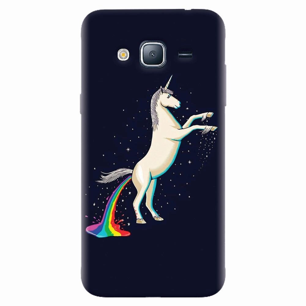 Husa silicon pentru Samsung Galaxy J5 2015, Unicorn Shitting Rainbows