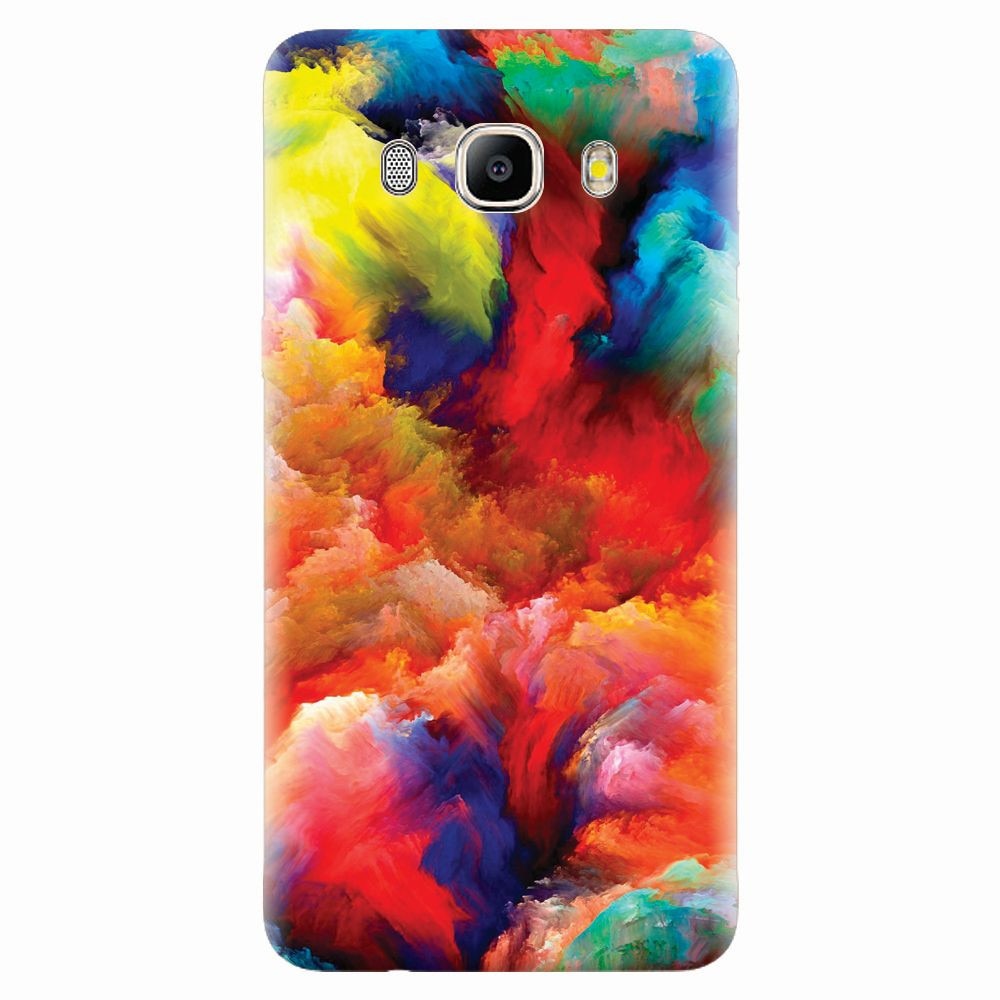 Husa silicon pentru Samsung Galaxy J7 2016, Oil Painting Colorful Strokes