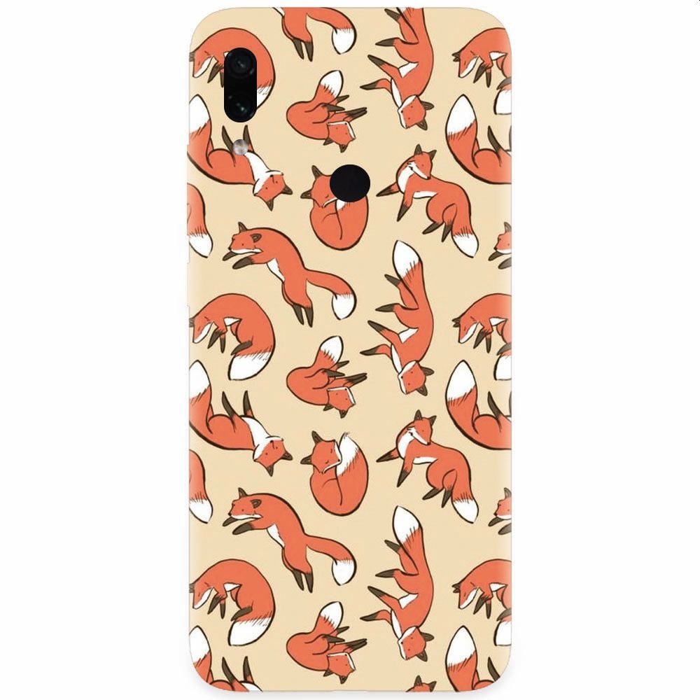 Husa silicon pentru Xiaomi Redmi Note 7, Red Foxes