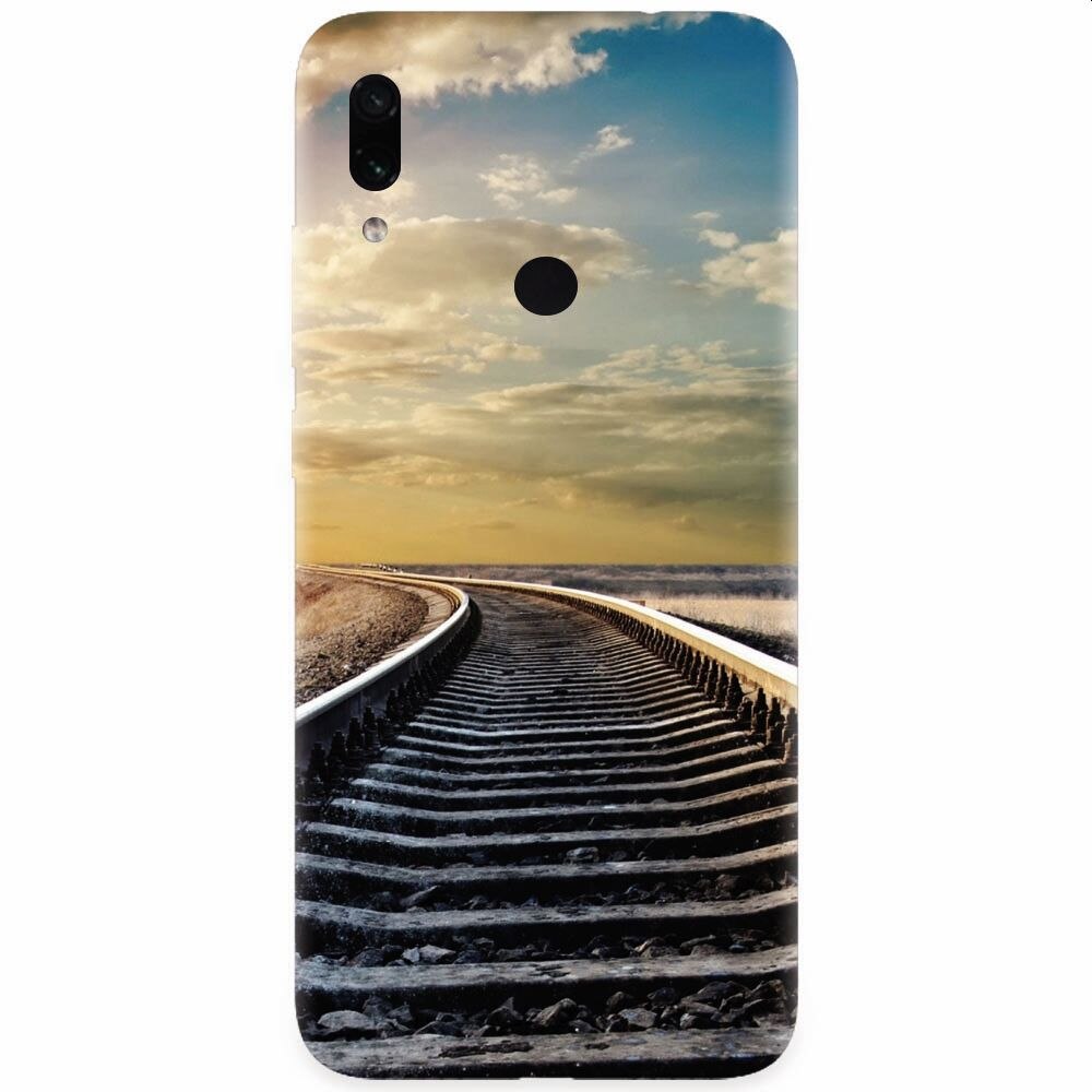 Husa silicon pentru Xiaomi Redmi Note 7, Railroad Horizon