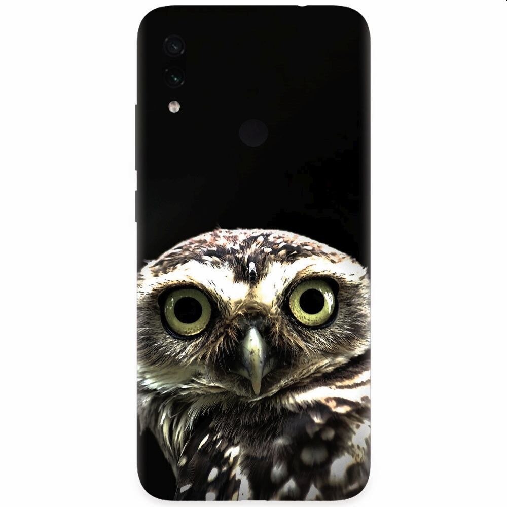 Husa silicon pentru Xiaomi Redmi Note 7, Owl In The Dark