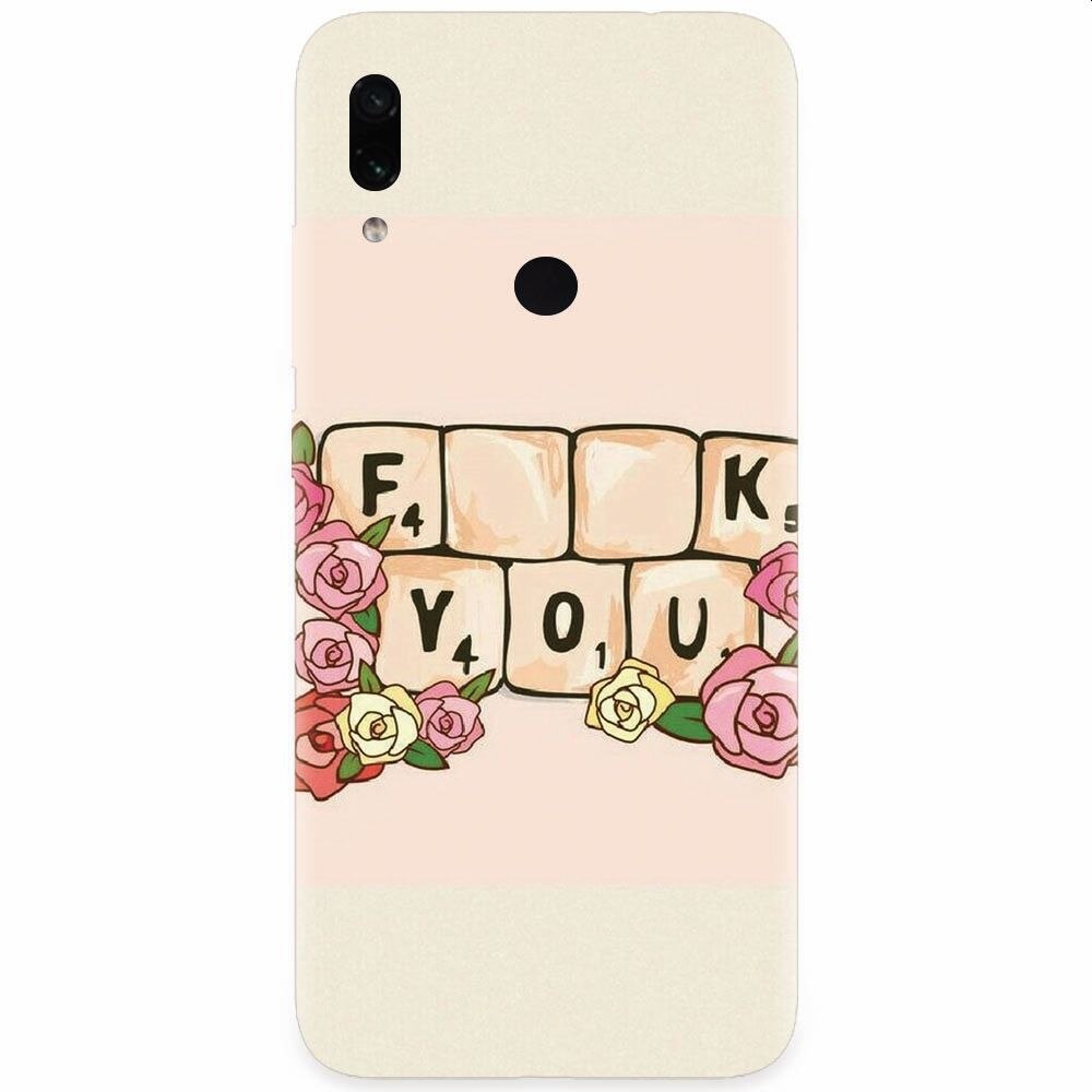 Husa silicon pentru Xiaomi Redmi Note 7, Scrabble
