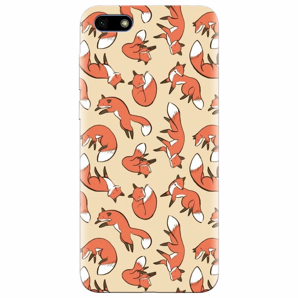 Husa silicon pentru Huawei Y5 Prime 2018, Red Foxes
