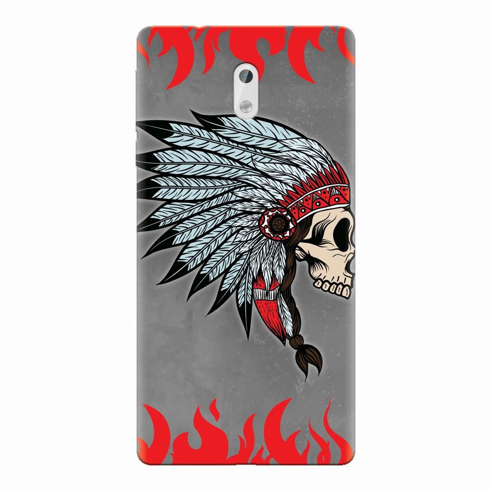 Husa silicon pentru Nokia 3, Indian Skull