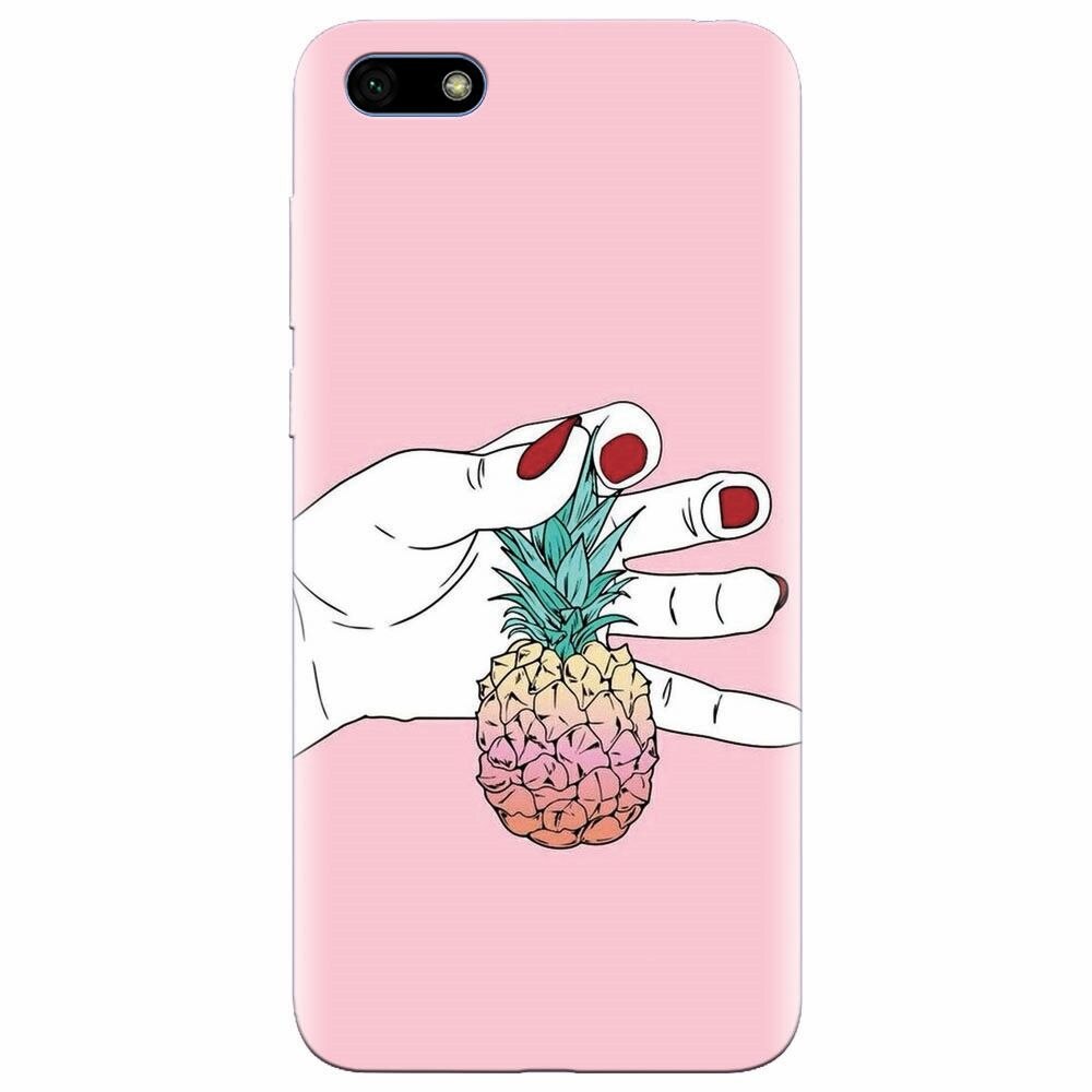 Husa silicon pentru Huawei Y5 Prime 2018, Rainbow Pinepple