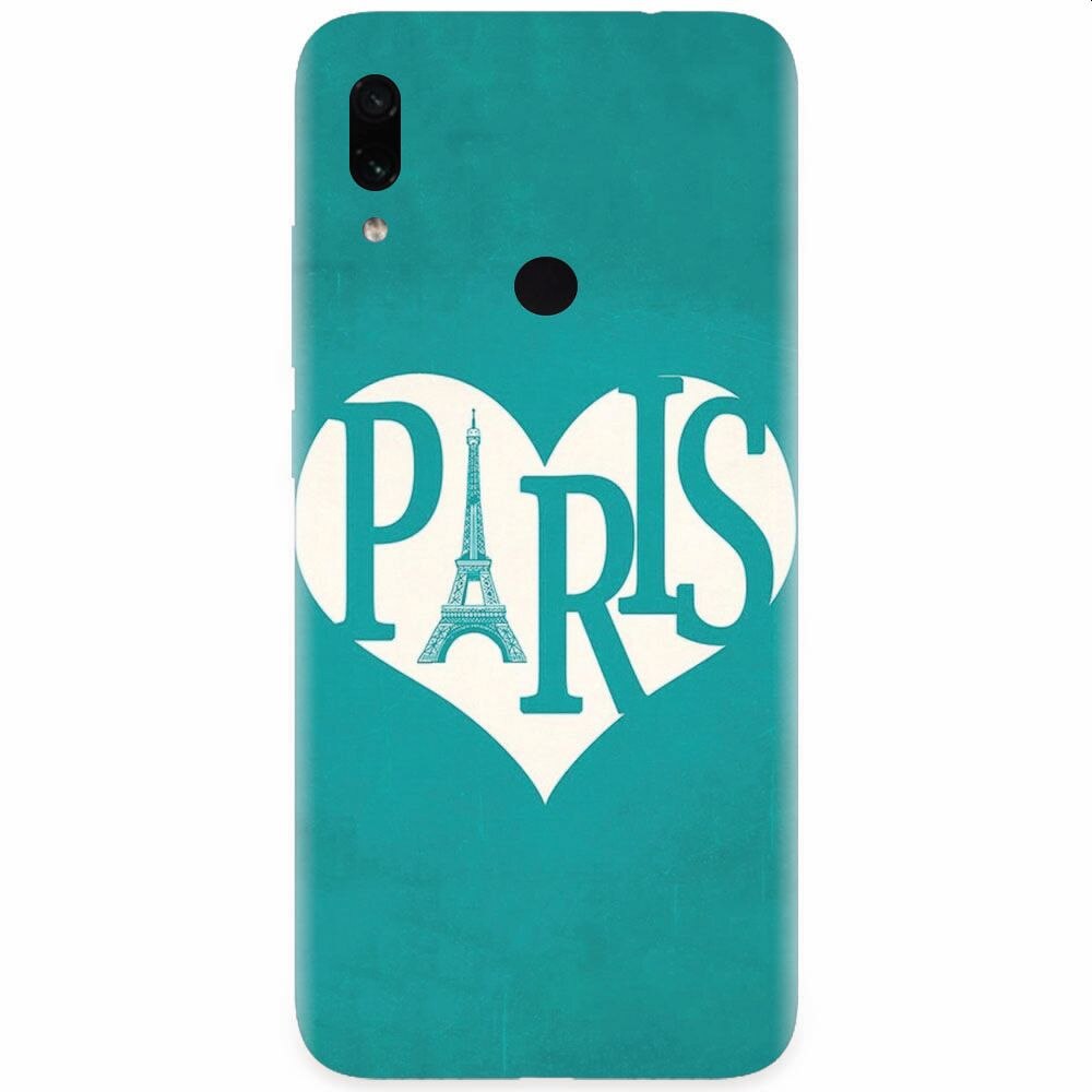 Husa silicon pentru Xiaomi Redmi Note 7, I Love Paris