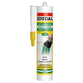 Mastic Acrilic, Alb, Soudal, 300 ml Mastic Acrilic, Alb, Soudal, 300 ml