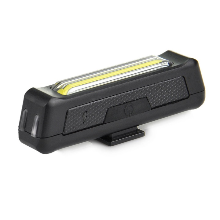 Carsons Comet LED Fényszóró, Újratölthető USB, 6 világítási mód, Fekete