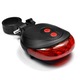 Set 3 buc., Faruri fata power beam, stop laser 5 LED, 3 moduri luminare, set kit lumini, negre