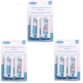 Set 12 rezerve pentru periuta de dinti electrica compatibile cu Oral-B, Moale Set 12 rezerve pentru periuta de dinti electrica compatibile cu Oral-B, Moale
