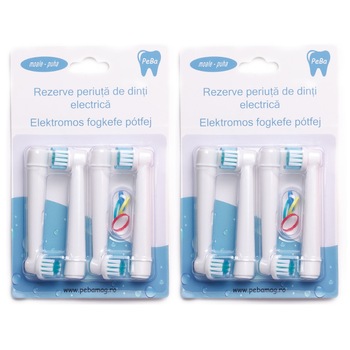 Set 8 rezerve pentru periuta de dinti electrica compatibile cu Oral-B, Moale Set 8 rezerve pentru periuta de dinti electrica compatibile cu Oral-B, Moale