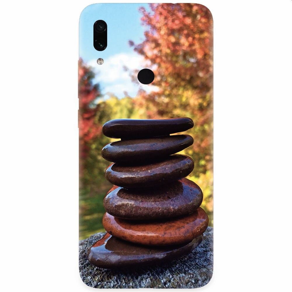 Husa silicon pentru Xiaomi Redmi Note 7, Stacking Stones