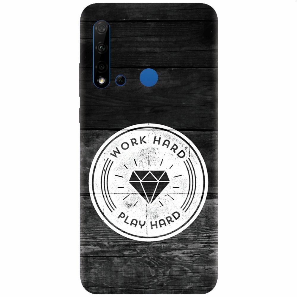 Husa silicon pentru Huawei P20 Lite (2019), Work Hard Play Hard