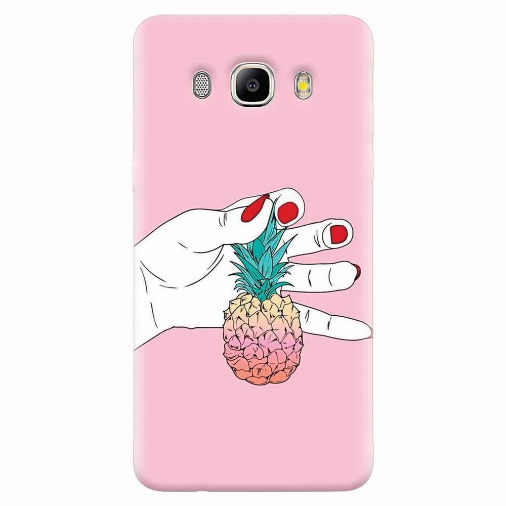 Husa silicon pentru Samsung Galaxy J7 2016, Rainbow Pinepple
