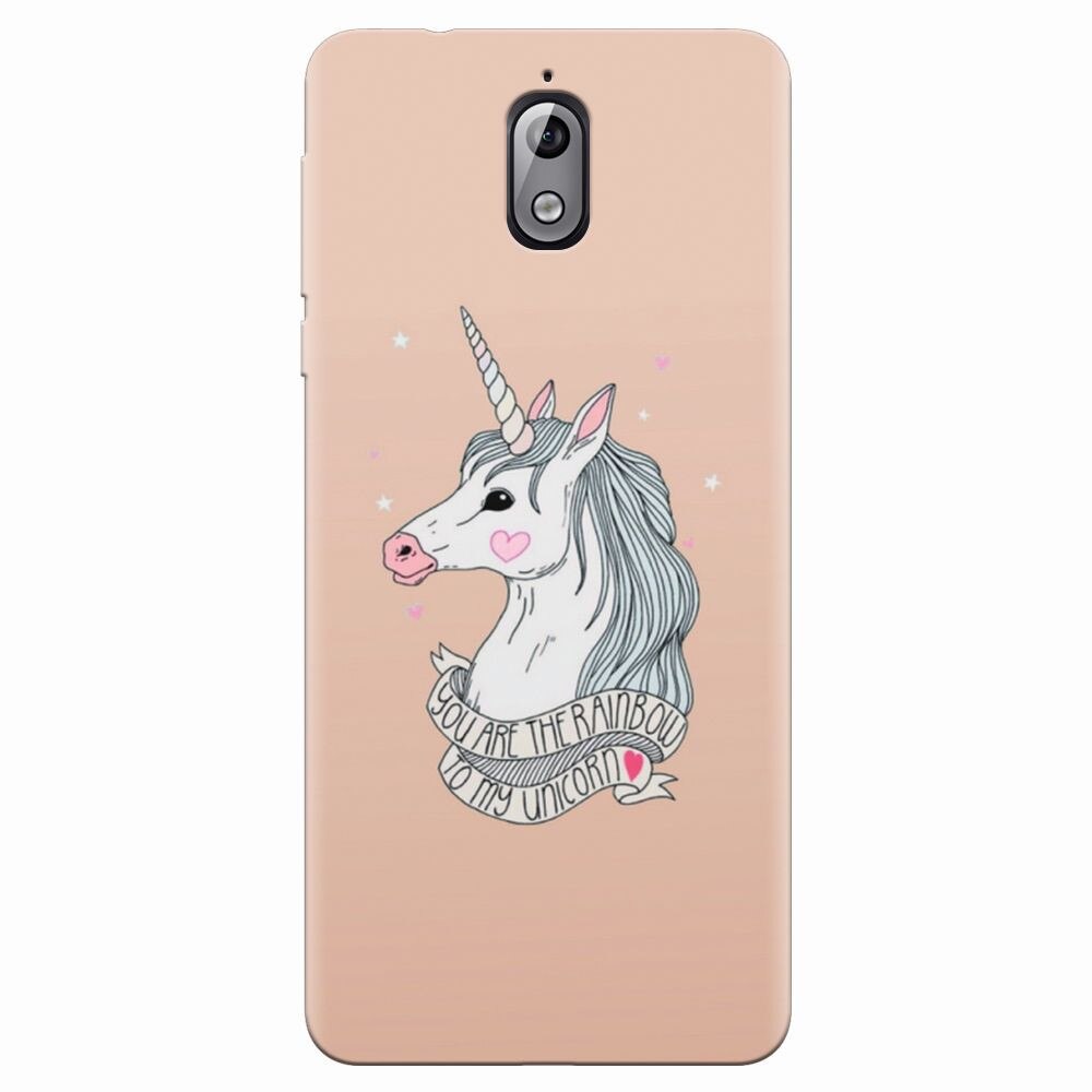 Husa silicon pentru Nokia 3.1, Cute Rose Gold