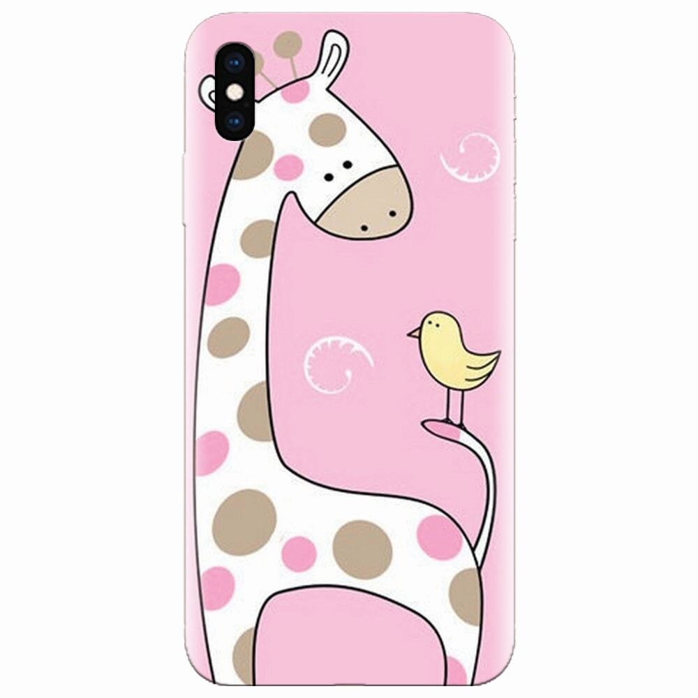 Husa silicon pentru Apple Iphone XS Max, Cute Giraffe