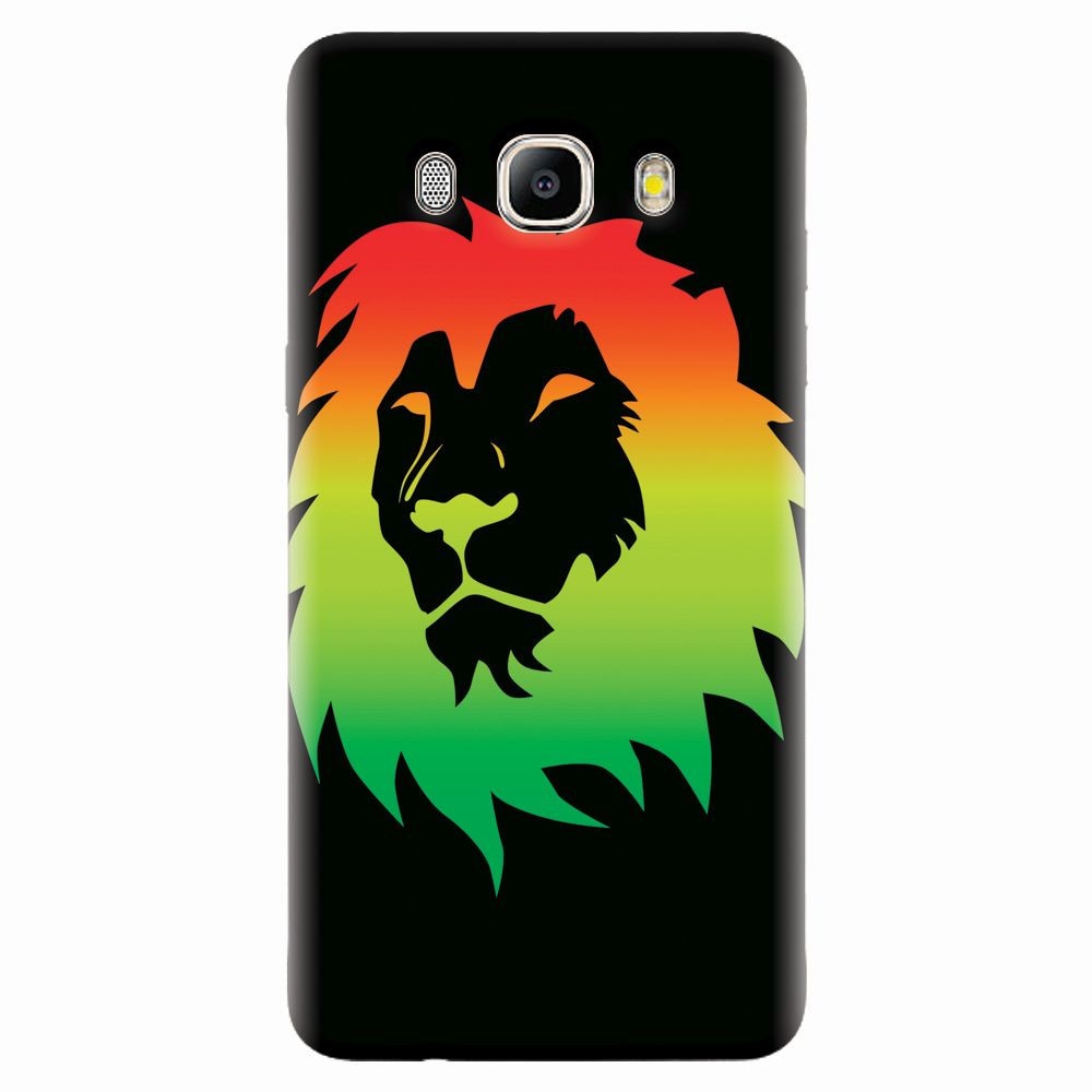 Husa silicon pentru Samsung Galaxy J7 2016, Rasta Color Lion
