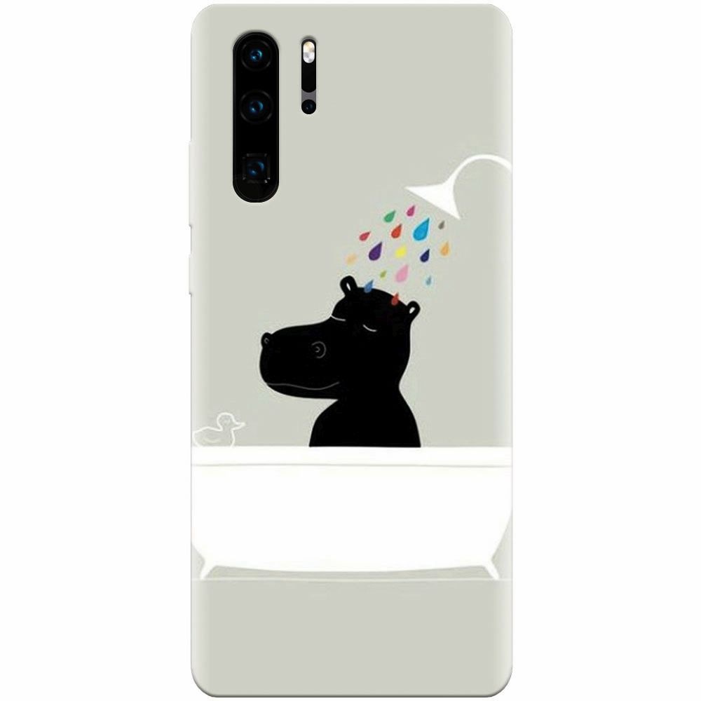 Husa silicon pentru Huawei P30 Pro, Hippo Bath