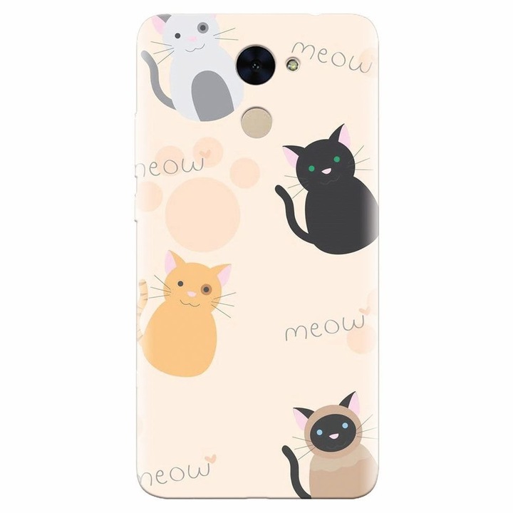 Силиконов кейс за Huawei Enjoy 7 Plus, Мяу