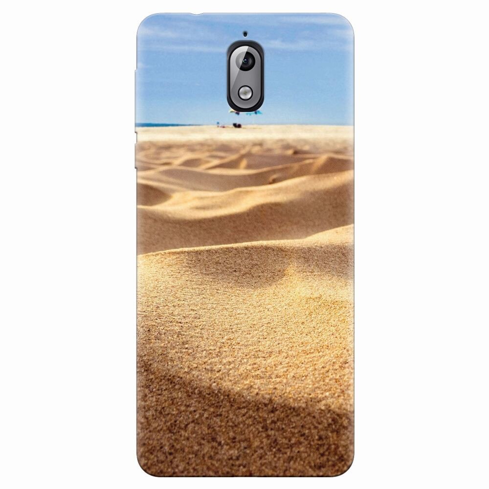Husa silicon pentru Nokia 3.1, Beach Sand Closeup Holiday