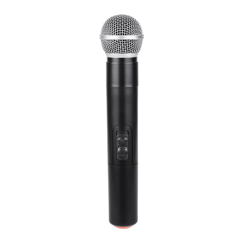 Microfon cu receptor wireless UHF, leduri indicatoare ,si buton volum. 