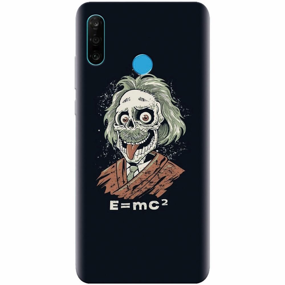 Husa silicon pentru Huawei P30 Lite, Albert Einstein Caricature