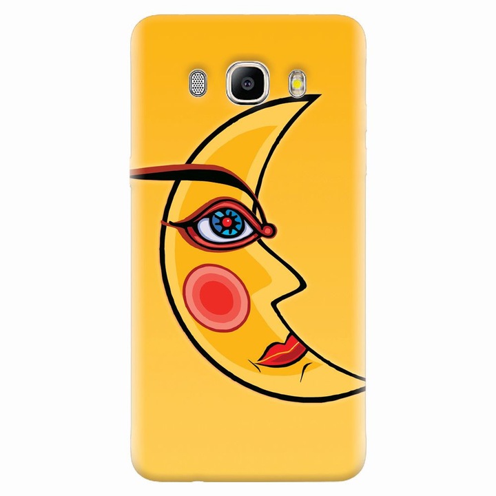 Husa silicon pentru Samsung Galaxy J7 2016, Yellow Moon