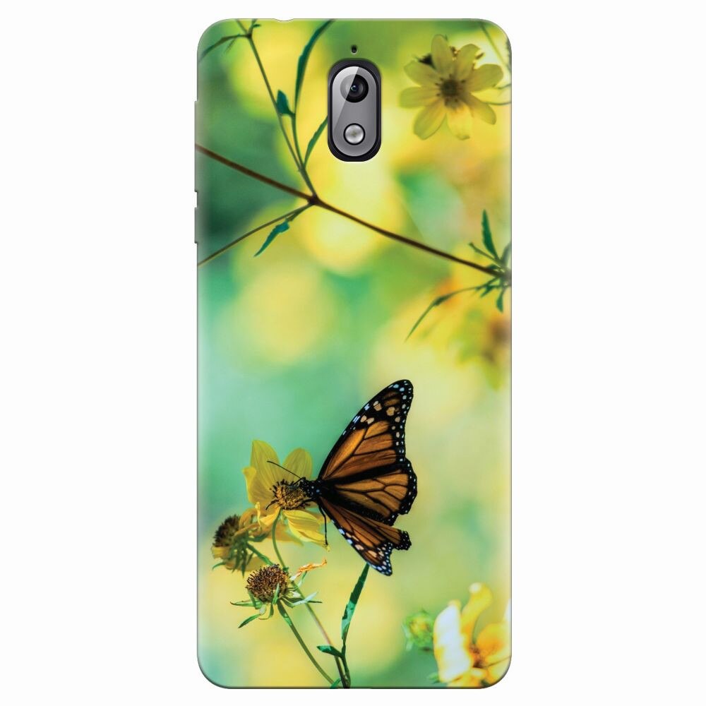 Husa silicon pentru Nokia 3.1, Butterfly