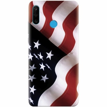 Husa silicon pentru Huawei P30 Lite, American Husa silicon pentru Huawei P30 Lite, American