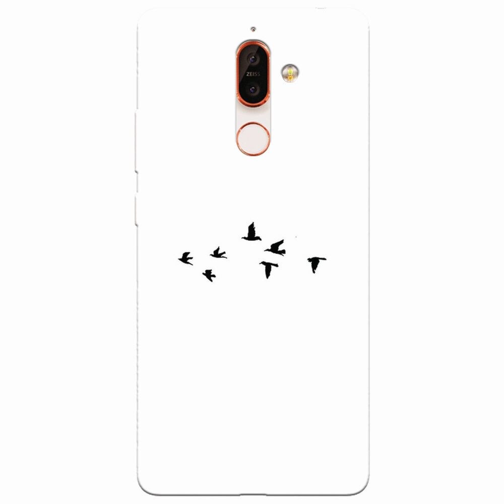 Husa silicon pentru Nokia 7 Plus, Birds
