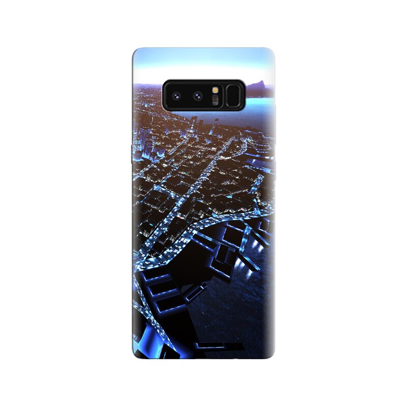 Husa Samsung Note 8 Amazing Island City At Night Sea Shore Coast