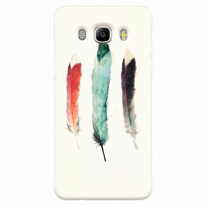 Husa silicon pentru Samsung Galaxy J7 2016, Three Feathers